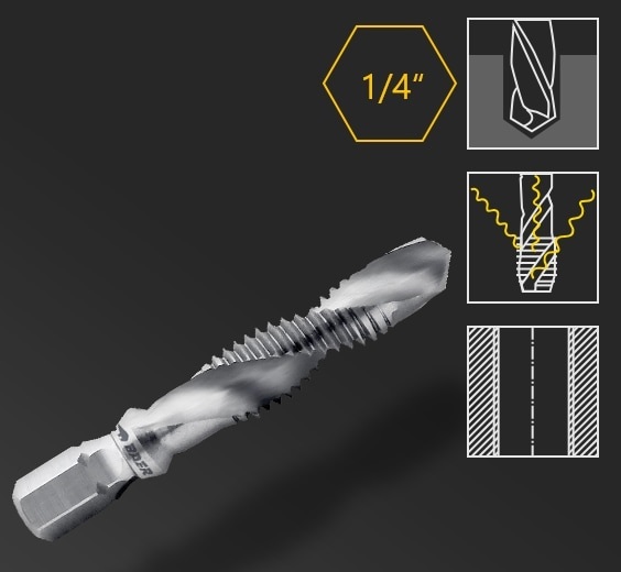 Bild eines Kombi-Bit-Gewindebohrer mit Icons